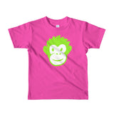 Monkety Monk (hotlime) Short sleeve kids (2-6 yrs) t-shirt