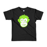 Monkety Monk (hotlime) Short sleeve kids (2-6 yrs) t-shirt