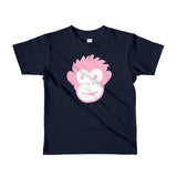 Monkety Monk (soft pink) Short sleeve kids (2-6 yrs) t-shirt