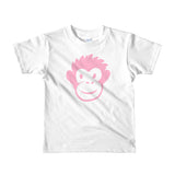 Monkety Monk (soft pink) Short sleeve kids (2-6 yrs) t-shirt