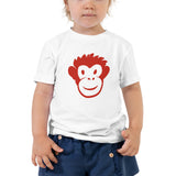Monkety-Monk (dark red) Toddler Short Sleeve Tee