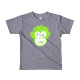 Monkety Monk (hotlime) Short sleeve kids (2-6 yrs) t-shirt