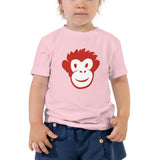 Monkety-Monk (dark red) Toddler Short Sleeve Tee