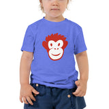 Monkety-Monk (dark red) Toddler Short Sleeve Tee