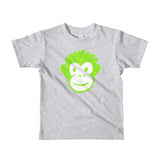 Monkety Monk (hotlime) Short sleeve kids (2-6 yrs) t-shirt