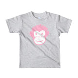 Monkety Monk (soft pink) Short sleeve kids (2-6 yrs) t-shirt