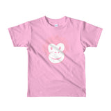 Monkety Monk (soft pink) Short sleeve kids (2-6 yrs) t-shirt
