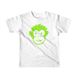 Monkety Monk (hotlime) Short sleeve kids (2-6 yrs) t-shirt