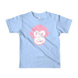 Monkety Monk (soft pink) Short sleeve kids (2-6 yrs) t-shirt