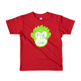 Monkety Monk (hotlime) Short sleeve kids (2-6 yrs) t-shirt