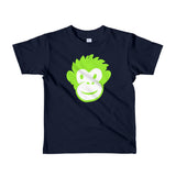 Monkety Monk (hotlime) Short sleeve kids (2-6 yrs) t-shirt