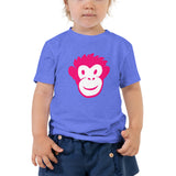 Monkety-Monk (Hot Pink) Toddler Short Sleeve Tee
