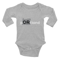 State-ments Oregon Portland Long Sleeved Baby Onesie