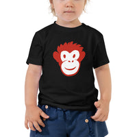 Monkety-Monk (dark red) Toddler Short Sleeve Tee