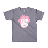 Monkety Monk (soft pink) Short sleeve kids (2-6 yrs) t-shirt