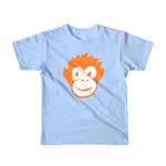 Monkety-Monk (orange) Short sleeve kids (2-6 yrs) t-shirt