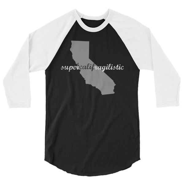 State-ments California SuperCali Unisex 3/4 Baseball Tee