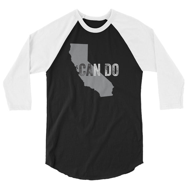 State-ments California CAn Do Unisex 3/4 Baseball Tee